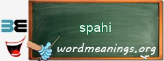 WordMeaning blackboard for spahi